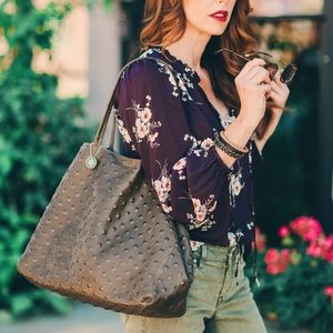 NWOT - Streets Ahead Charlotte Pyramid Embossed Leather Bag